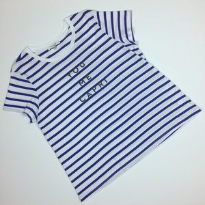 Milly (Kohl’s) | you me capri blue white stripe XL